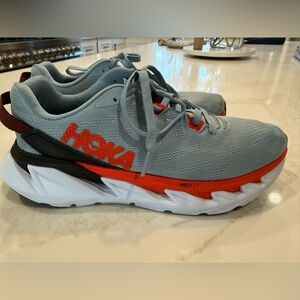 Hoka one one Elevon Light Blue and Orange Running Shoes